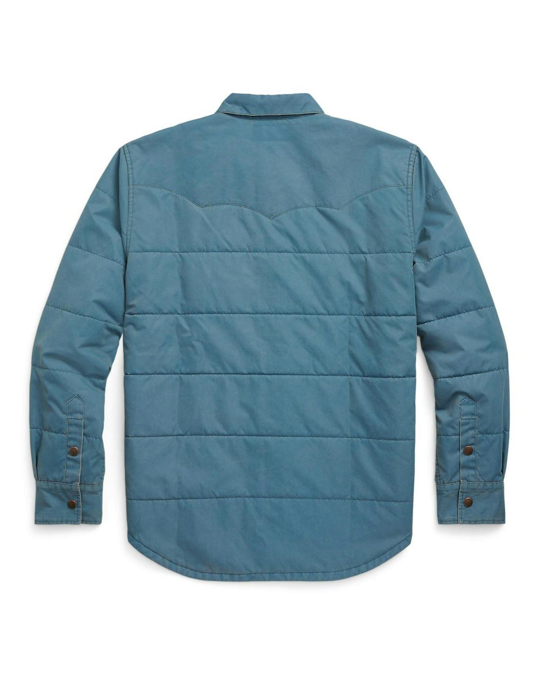 【BAON】Irum Over Shirt Jacket RRL Quilted Western Overshirt - Faded Blue | Shirt Jackets